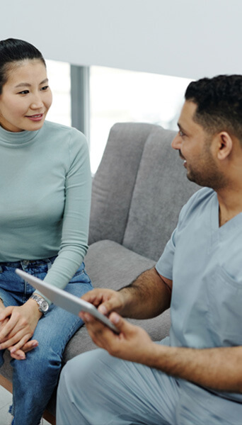 Doctor consulting a patient